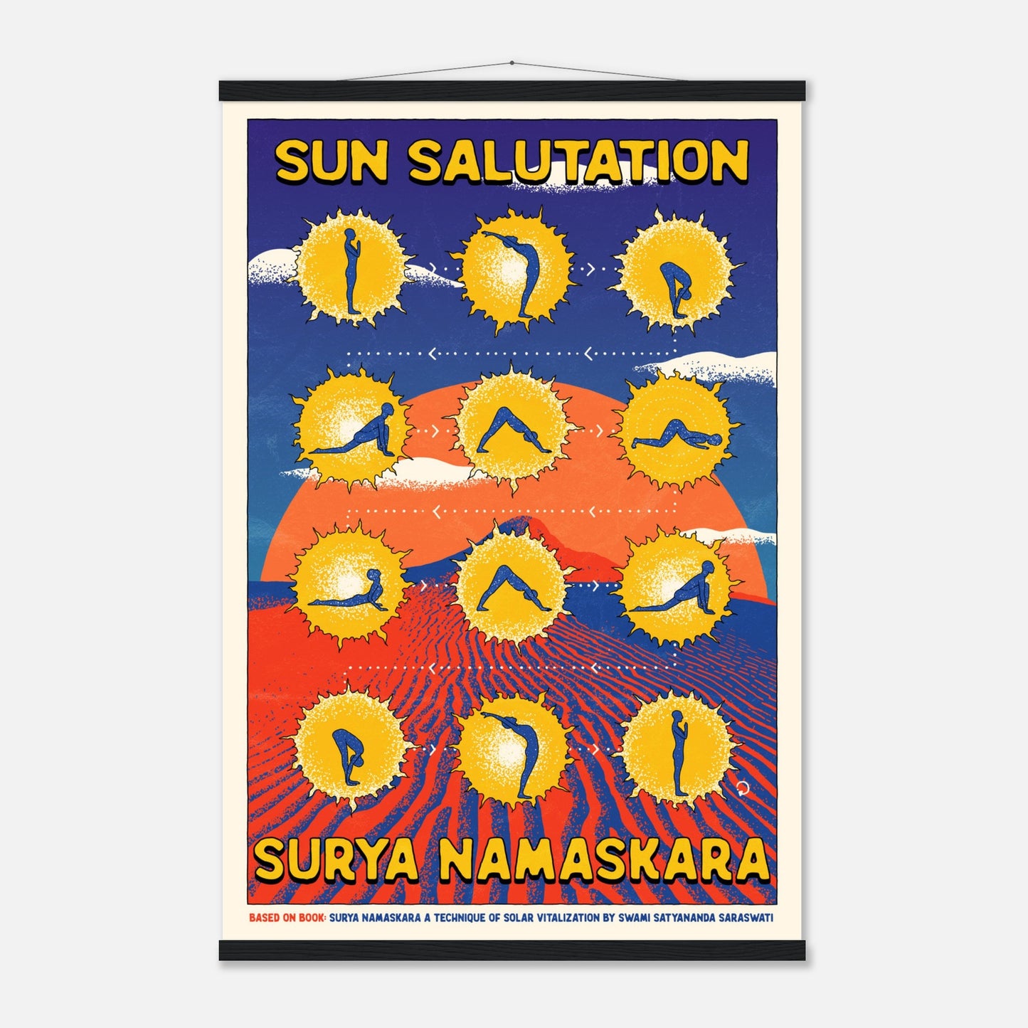 Surya Namaskara. Premium Matte Paper Poster with Hanger