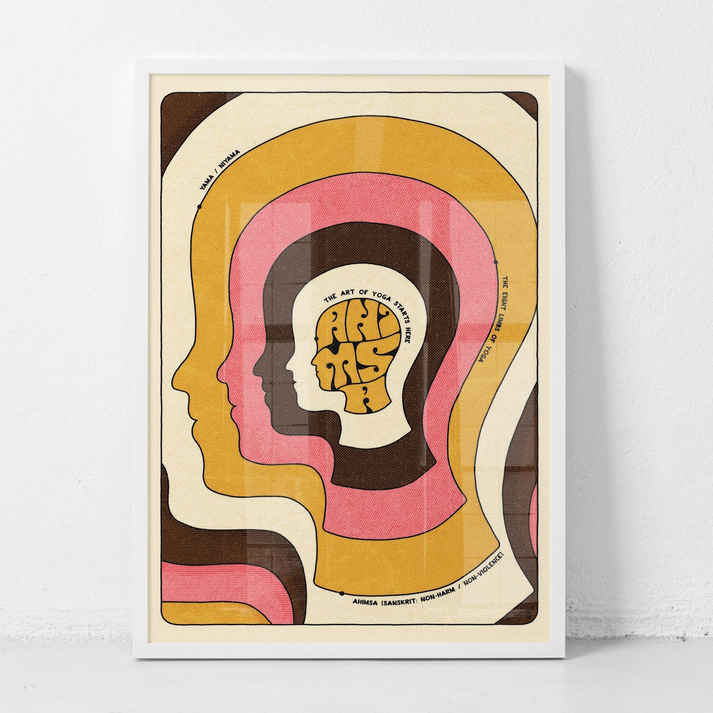 ahimsa art design yoga starts here animal friendly non-harm non-violent non-violence yama poster niyama print wall art decor https://manelephantandmonkey.com https://www.etsy.com/shop/harmonyamplifier/?etsrc=sdt
yoga ahimsa patanjali 8 limbs of yoga