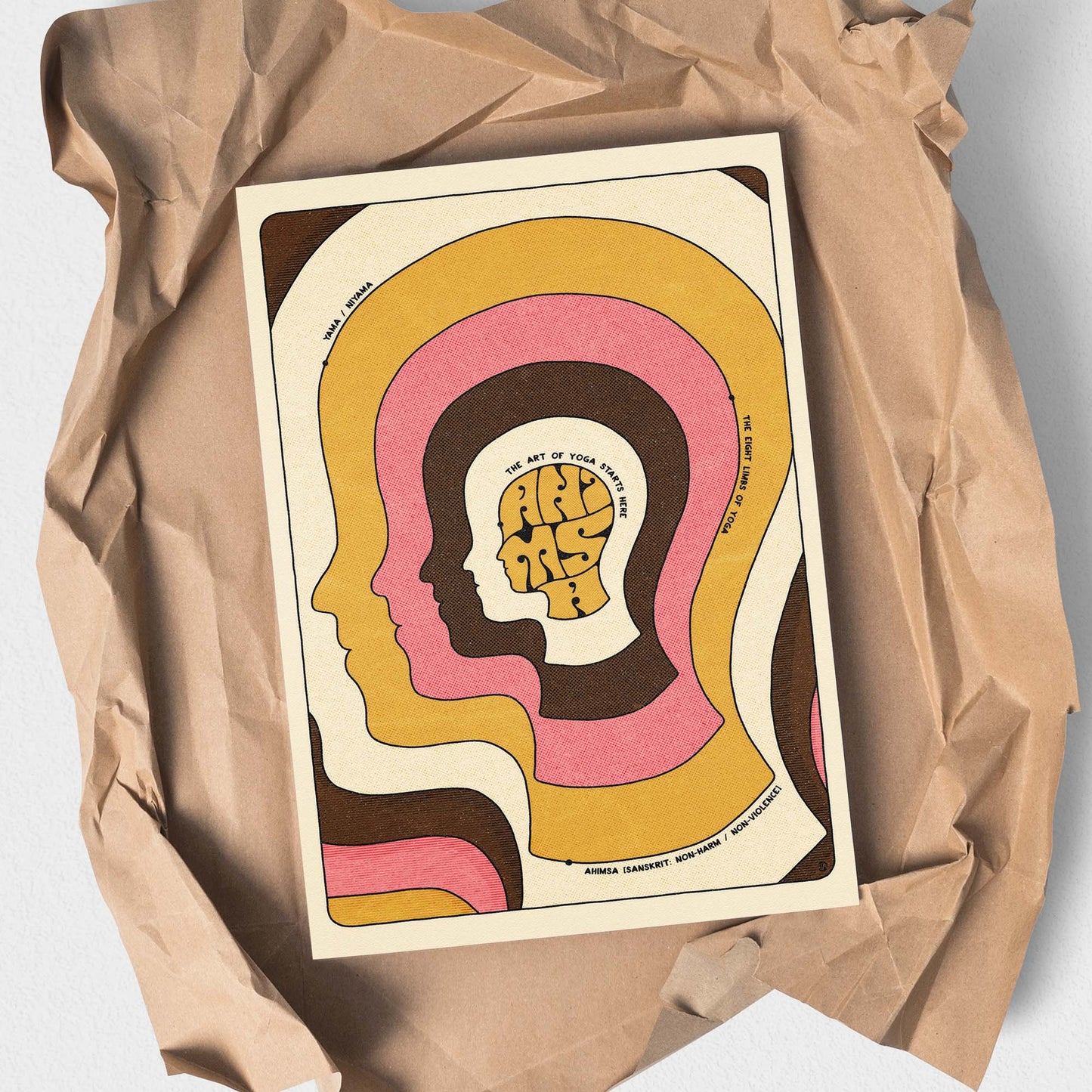 ahimsa art design yoga starts here animal friendly non-harm non-violent non-violence yama poster niyama print wall art decor https://manelephantandmonkey.com https://www.etsy.com/shop/harmonyamplifier/?etsrc=sdt
yoga ahimsa patanjali 8 limbs of yoga