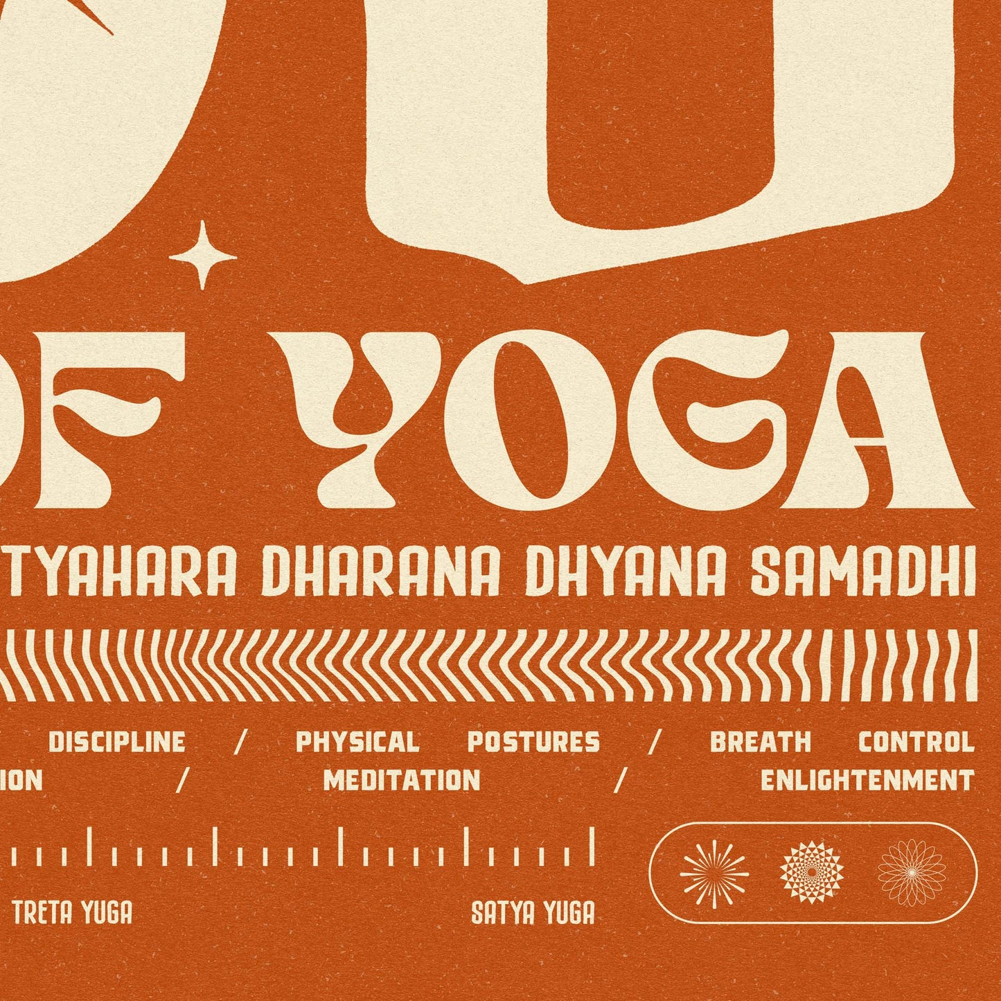 Ashtanga - Eight Limbs of Yoga - Orange Variant