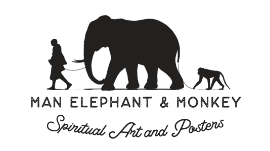 Man, Elephant & Monkey