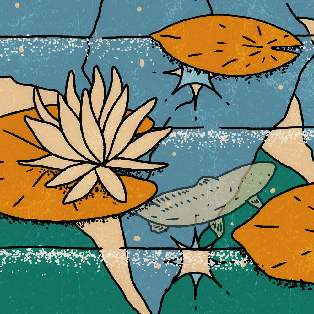 SO-HUM. Orange variant. Large format print. Meditation. Pranayama. Breathing techniques.