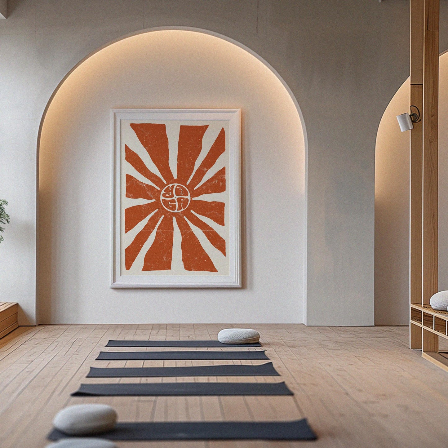 Yoga Sun Rays Poster - Embrace Calm, Balance, and Inner Peace