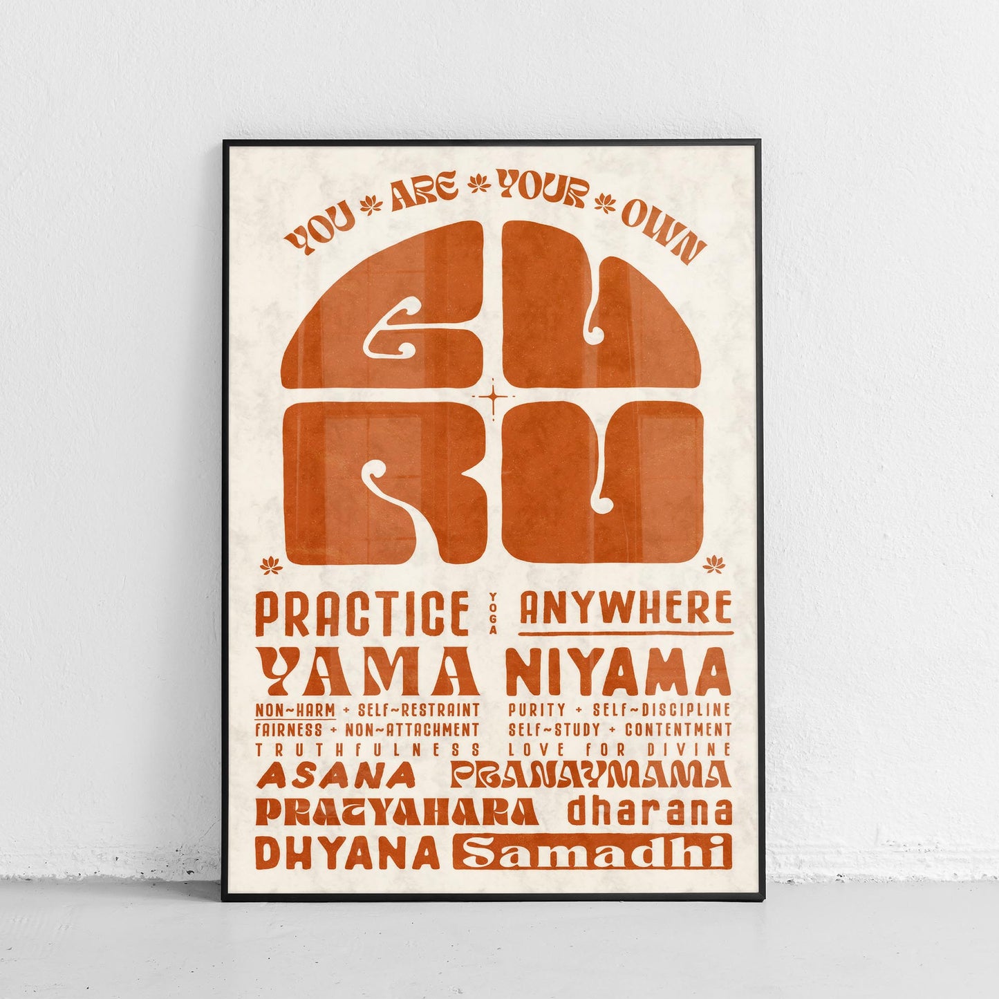 The 8 Limbs of Yoga come from “The Yoga Sutras of Patanjali,” a philosophical text that teaches us how to live a meaningful life through a yogic vision called “Ashtanga.”