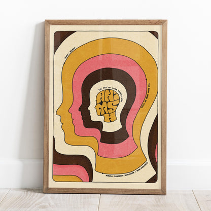 ahimsa art design yoga starts here animal friendly non-harm non-violent non-violence yama poster niyama print wall art decor https://manelephantandmonkey.com https://www.etsy.com/shop/harmonyamplifier/?etsrc=sdt 
yoga ahimsa patanjali 8 limbs of yoga