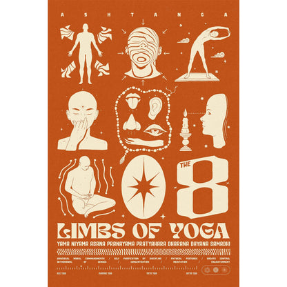 Eight Limbs of Yoga - Orange