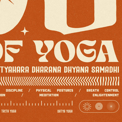 Eight Limbs of Yoga - Orange