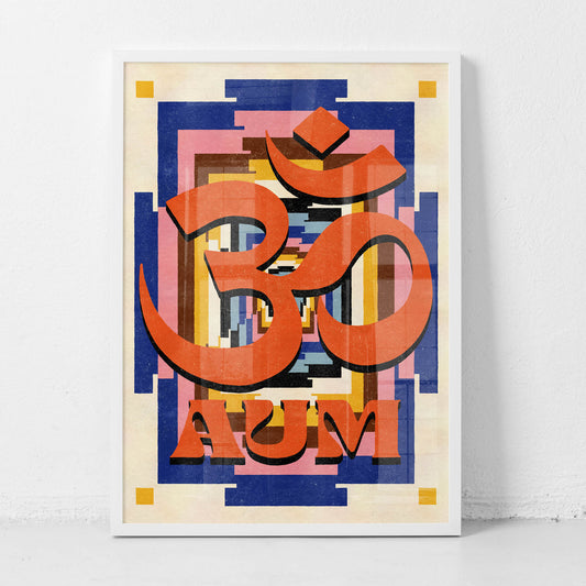 AUM sacred mantra yoga geometry om OM aum sound poster print wall art design graphic decor gift yogi https://www.etsy.com/shop/harmonyamplifier https://manelephantandmonkey.com