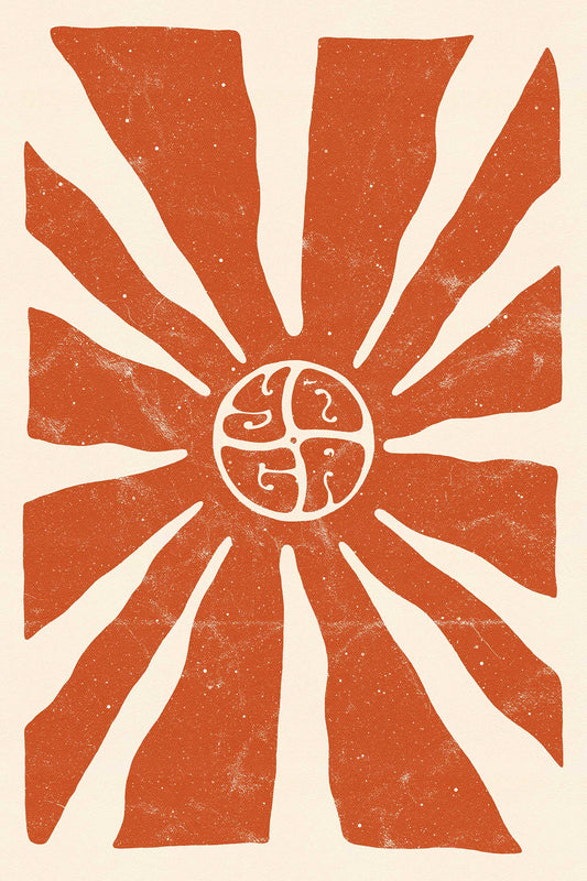 Yoga Sun Rays Poster - Embrace Calm, Balance, and Inner Peace