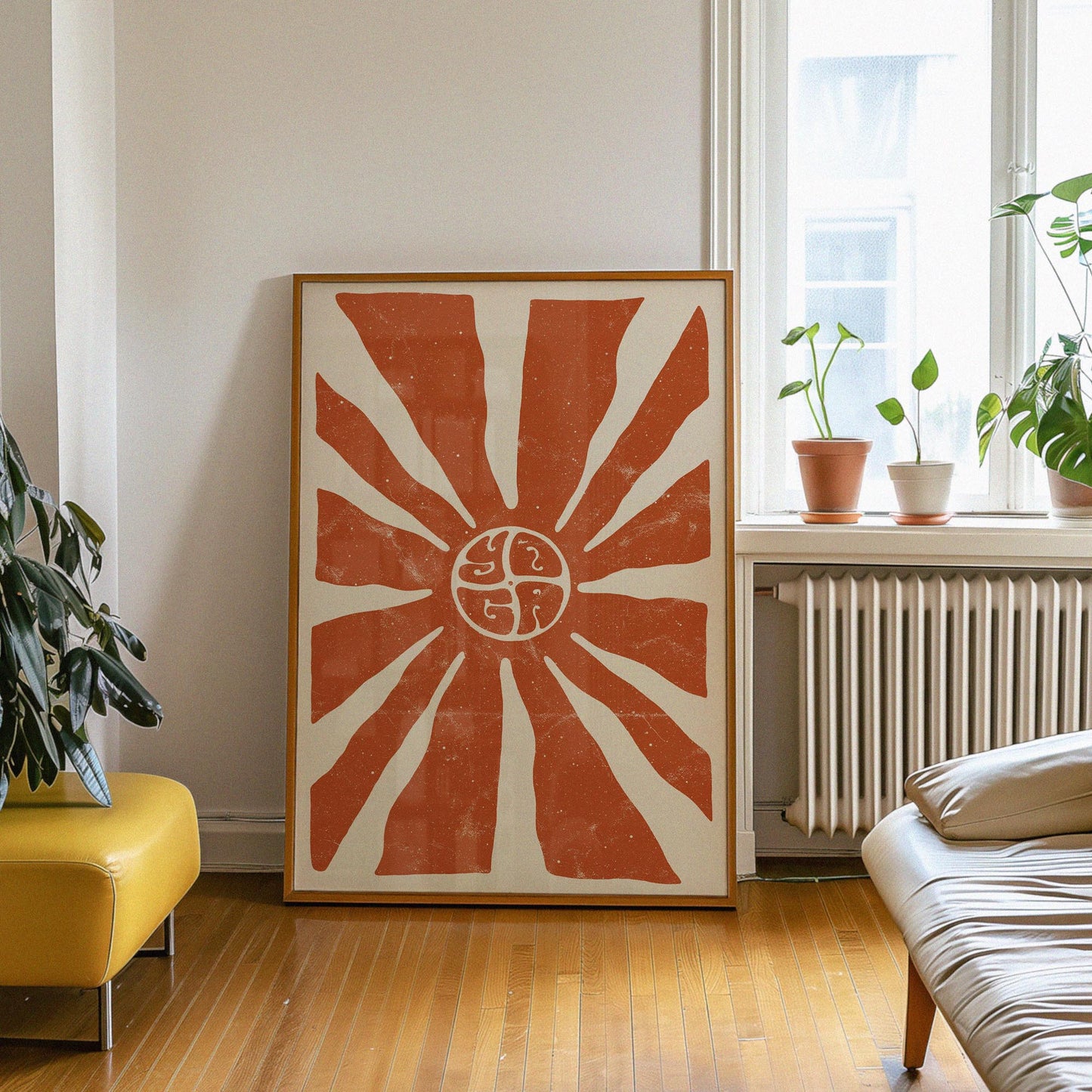 Yoga Sun Rays Poster - Embrace Calm, Balance, and Inner Peace